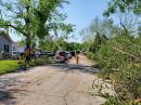 Damage from the tornadoes in Seminole, Oklahoma.